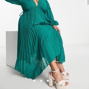 ASOS Curve Plunging Midi Dress
